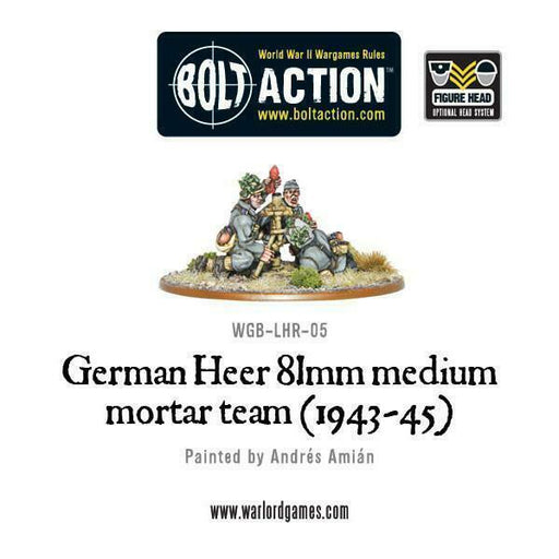 Bolt Action German Heer 81mm medium mortar team (1943-45) New - TISTA MINIS