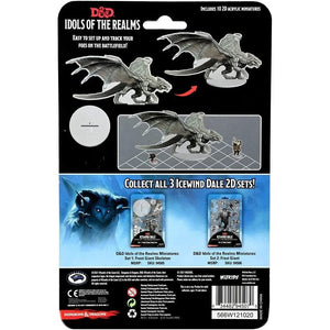 Dungeons & Dragons IDOLS 2D MINIS SET 3: YOUNG ADULT WHITE DRAGON New - Tistaminis