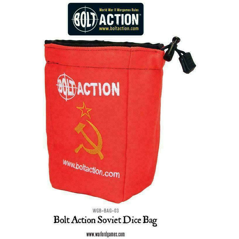 Bolt Action Soviet Dice Bag & Order Dice (Red) - 408904001 - TISTA MINIS