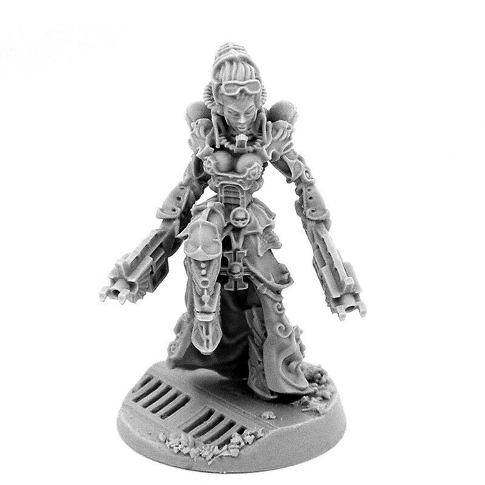 Wargames Exclusive HERESY HUNTER FEMALE INQUISITOR WITH INTERCEPTOR CAR New - TISTA MINIS