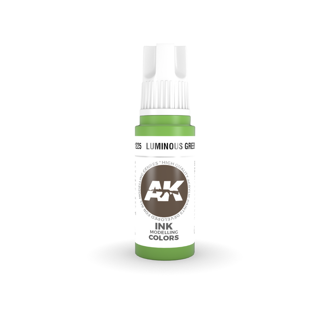 AK 3rd GEN Acrylic Luminous Green INK 17ml - Tistaminis