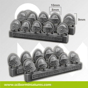 Scibor Miniatures Celtic Small Shoulder Pads (10) New - TISTA MINIS