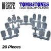 Green Stuff World 20x Gravestones Plastic Set New - TISTA MINIS