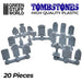 Green Stuff World 20x Gravestones Plastic Set New - TISTA MINIS