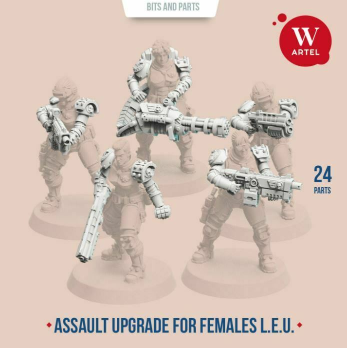 Artel Miniatures - L.E.U. Assault Upgrade Kit for Females New - TISTA MINIS
