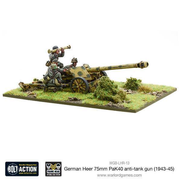 Bolt Action: German Heer 75mm PaK 40 anti-tank gun (1943-45) - Tistaminis