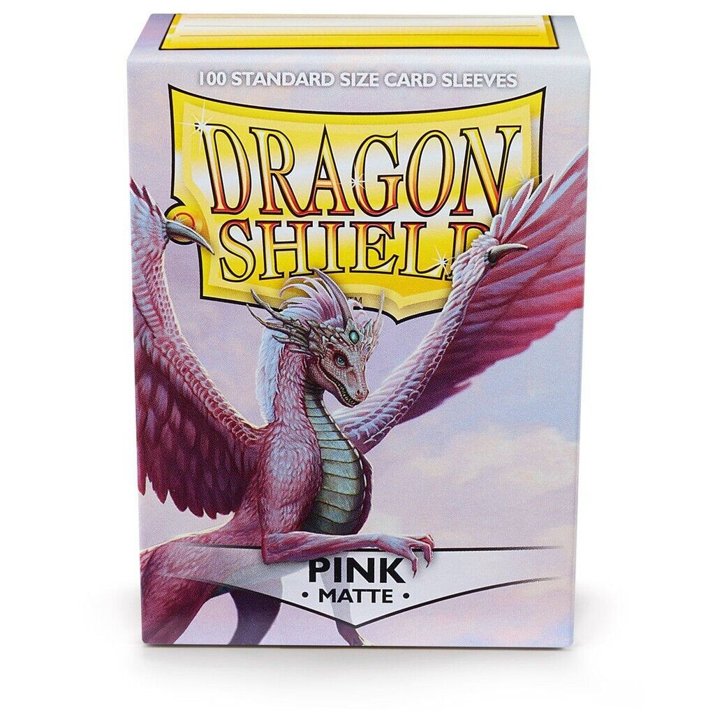 Dragon Shield Sleeves Matte Pink (100) - Standard Size - Tistaminis