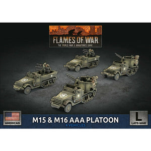 Flames of War American	M15 & M16 AAA Platoon (x4 Plastic) Dec 4th Pre-Order - Tistaminis