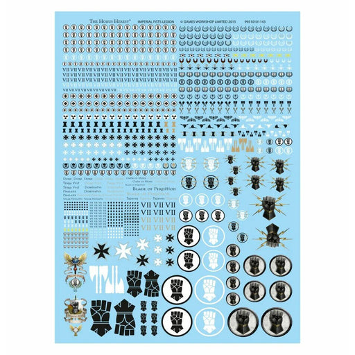 IMPERIAL FISTS LEGION TRANSFER SHEET New - Tistaminis