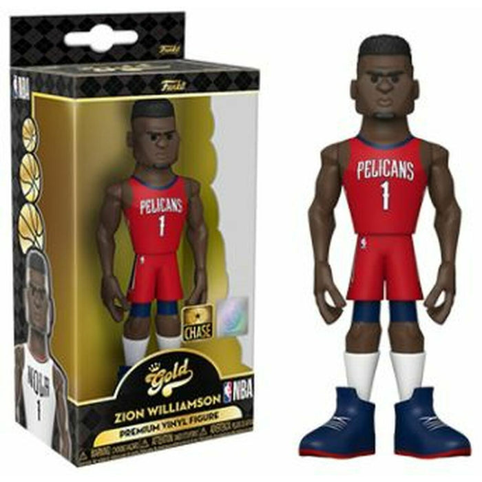 Funko Pop! GOLD 5" NBA ZION WILLIAMSON PELICANS (RED UNI) CHASE New - Tistaminis