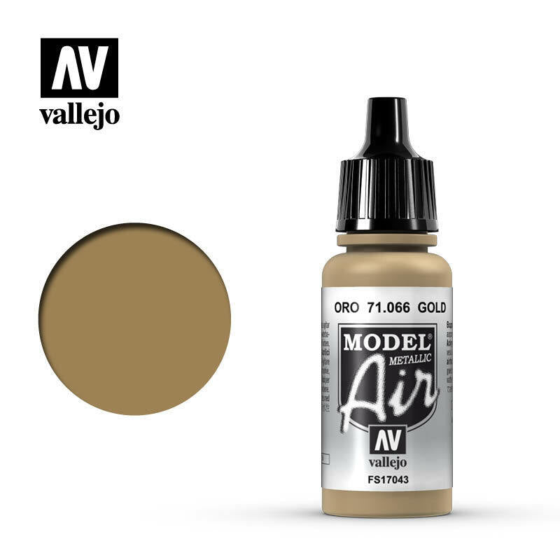 Vallejo Model Air Paint Gold (Metallic) (6/Bx) (71.066) - Tistaminis