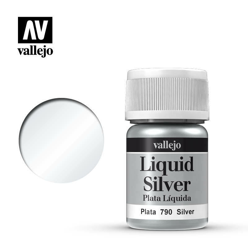 Vallejo Model Colour Paint Silver Alcohol Based Liquid Silver 35 ml (70.790) - Tistaminis