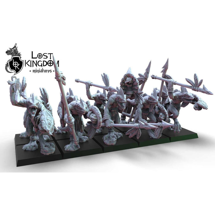 Lost Kingdoms	Cuetzpalli Regiment With Spears - 3D Printed - Tistaminis