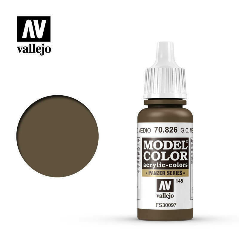 Vallejo Model Colour Paint German Camo Medium Brown (70.826) - Tistaminis