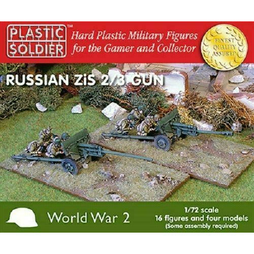Plastic Soldier Company WW2G20002 1/72ND RUSSIAN ZIS 2&3 ANTI TANK/FIELD GUN New - TISTA MINIS