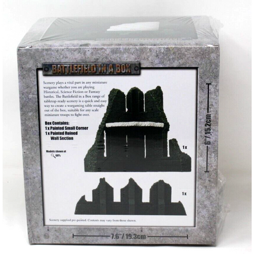 Battlefield In A Box: Gothic Battlefields: Small Corner Ruins - Malachite (x2) - Tistaminis