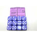 Chessex Dice 16mm D6 (12 Dice) Opaque Purple / White CHX25607 | TISTAMINIS