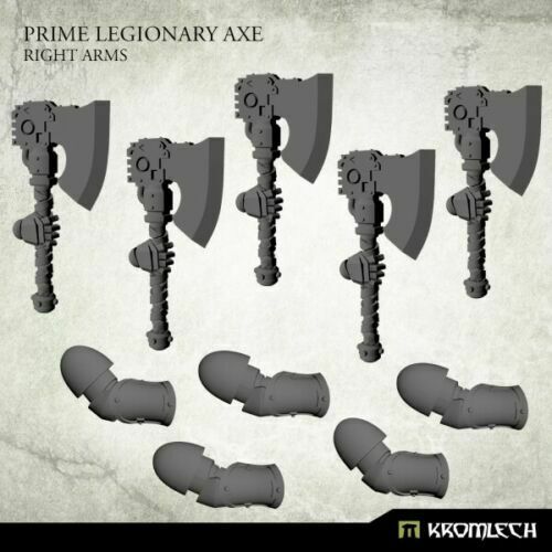 Kromlech Prime Legionaries CCW Arms: Axes [right] (5) New - Tistaminis