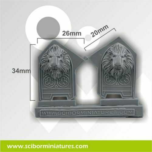 Scibor Miniatures Lion Decorated Plates #3 New - TISTA MINIS