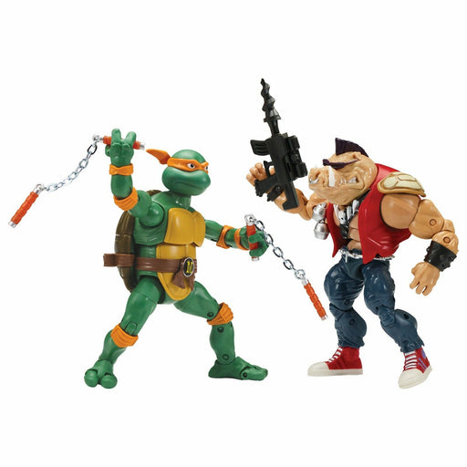 NEW Teenage Mutant Ninja Turtles Michelangelo VS Bebop 6" Figures Playmates - Tistaminis