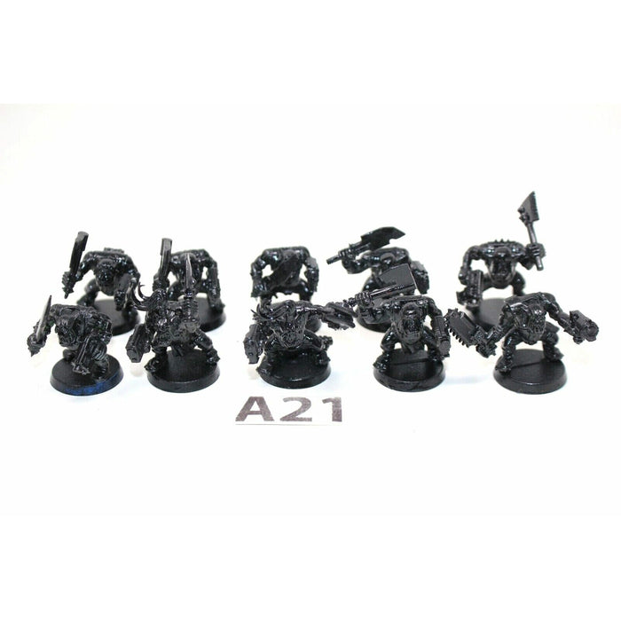 Warhammer Orks Boy WIth Slugga And Choppas - A21 - Tistaminis