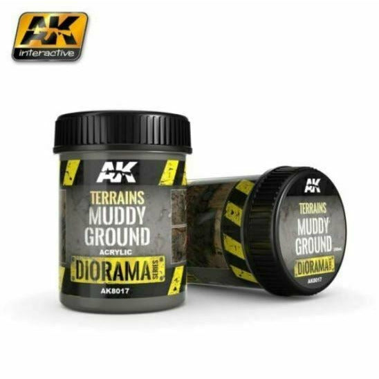 AK Interactive Terrains Muddy Ground 250ml New - TISTA MINIS