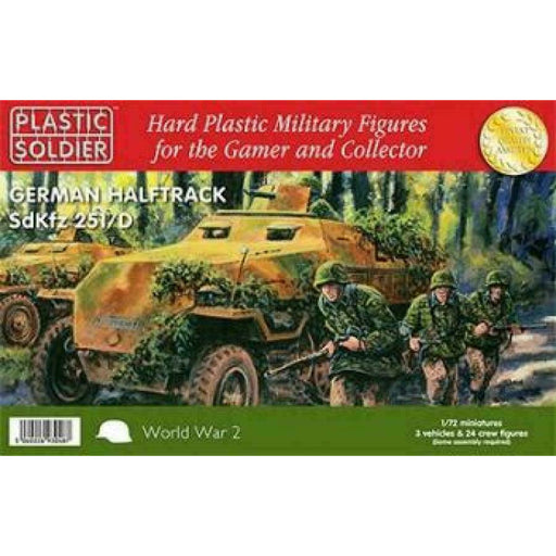 Plastic Soldier Company WW2V20006 1/72ND EASY BUILD GERMAN SDKFZ 251 AUS D New - TISTA MINIS