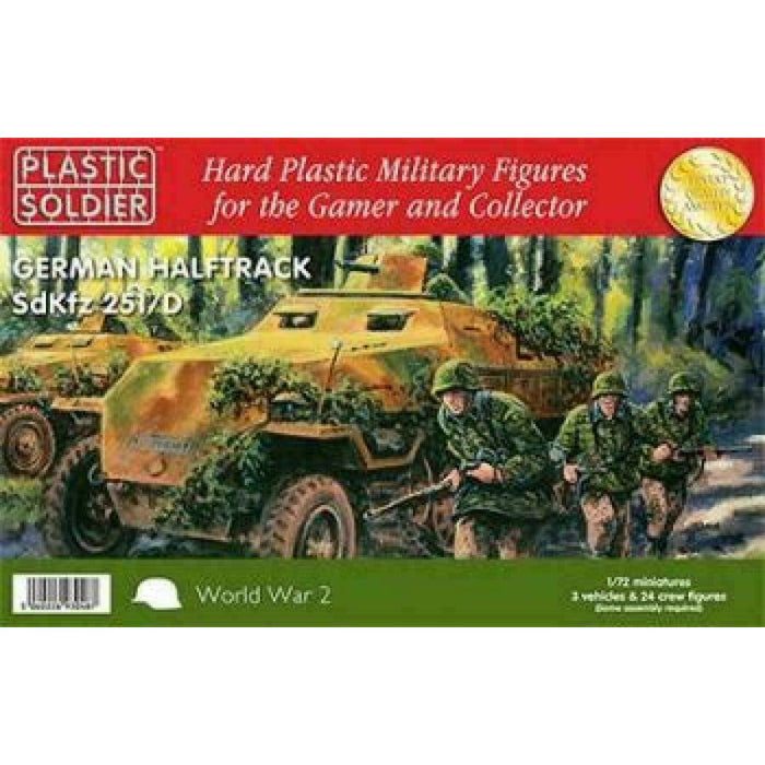 Plastic Soldier Company WW2V20006 1/72ND EASY BUILD GERMAN SDKFZ 251 AUS D New - TISTA MINIS