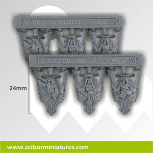 Scibor Miniatures Angels Shields (6) New - TISTA MINIS