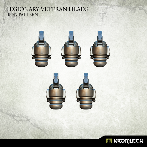 Kromlech Legionary Veteran Heads: Iron Pattern (5) New - TISTA MINIS