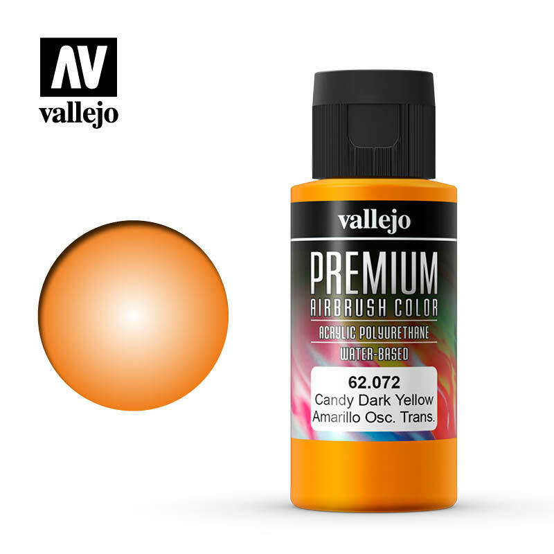 Vallejo Premium Color Paint Candy Dark Yellow - VAL62072 - Tistaminis