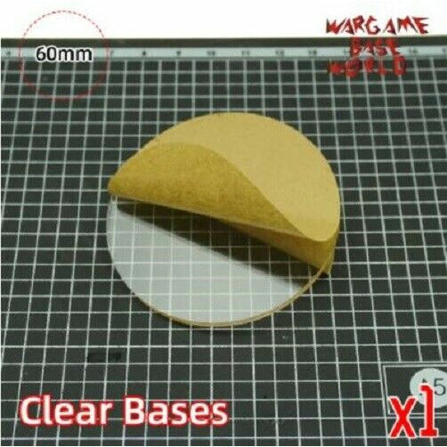 Tabletop Miniatures Clear Acrylic Bases - 60mm New - TISTA MINIS