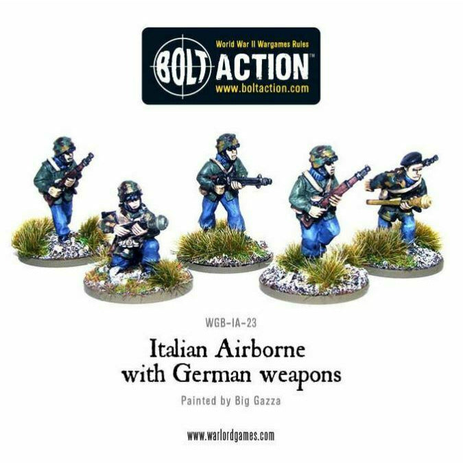 Bolt Action Italian Paratroopers with German Weapons New - TISTA MINIS