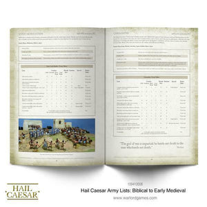Hail Caesar Army Lists: Biblical to Early Medieval New - TISTA MINIS
