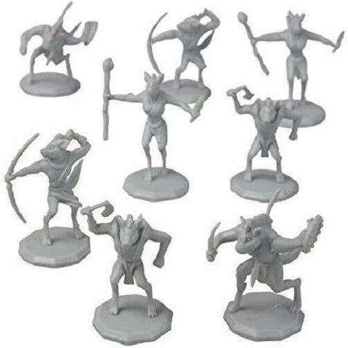 MONSTER MINIATURE FIGURE SET UNPAINTED GNOLLS 8pk New - Tistaminis