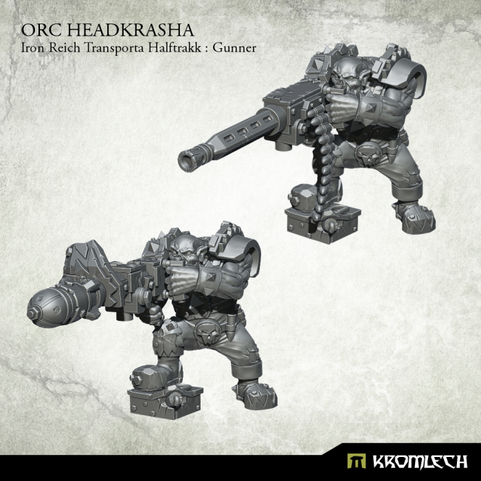 Kromlech Orc Headkrasha, Iron Reich Transporta Halftrakk (1) New - TISTA MINIS