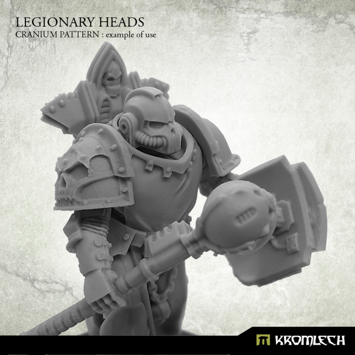 Kromlech Legionary Heads: Cranium Pattern (10) New - TISTA MINIS