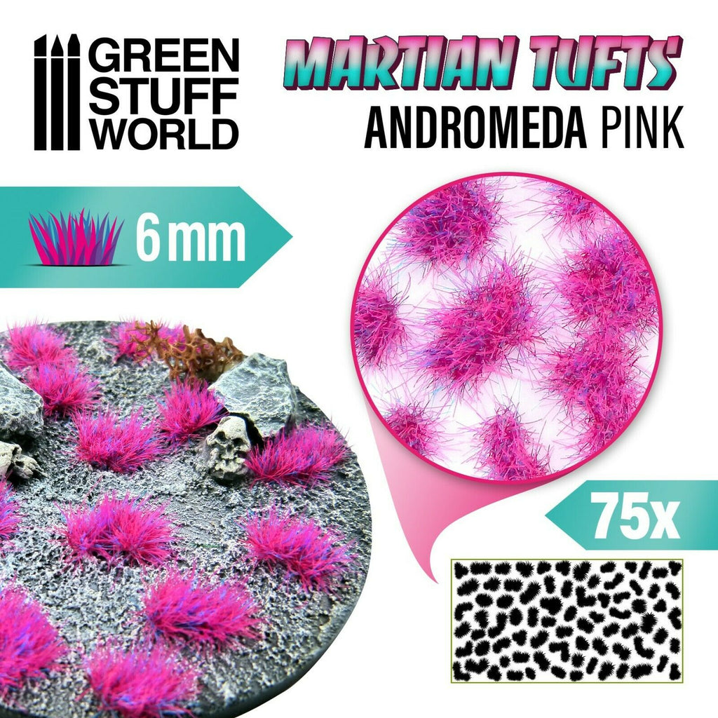 Green Stuff World Martian Tufts 6mm - ANDROMEDA PINK New - Tistaminis