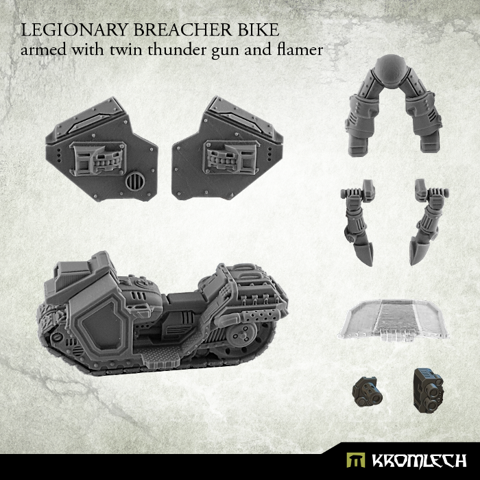 Kromlech Legionary Breacher Bike with Thunder Gun and Magma Rifle New - TISTA MINIS