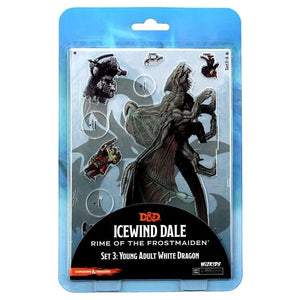 Dungeons & Dragons IDOLS 2D MINIS SET 3: YOUNG ADULT WHITE DRAGON New - Tistaminis
