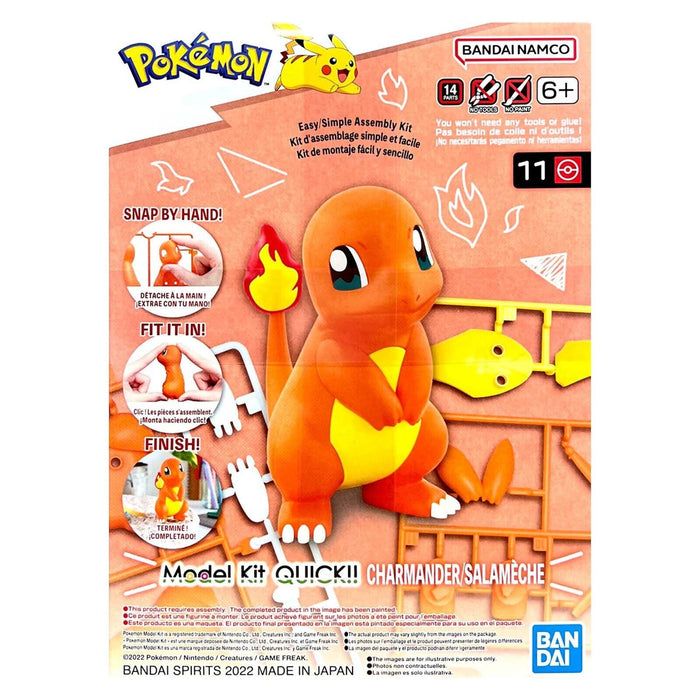 Bandai Pokemon Model Kit QUICK!! 11 CHARMANDER New - Tistaminis