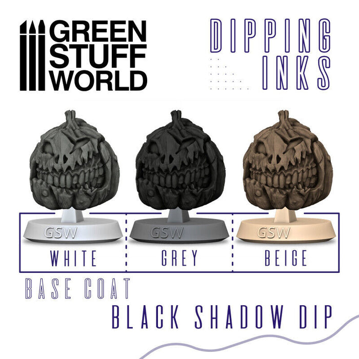 Green Stuff World Dipping ink 60 ml - BLACK SHADOW DIP New - Tistaminis