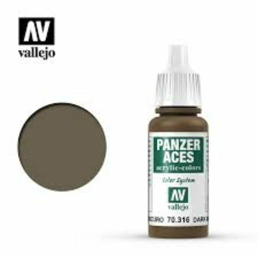 Vallejo Panzer Aces Paint Dark Mud (70.316) - Tistaminis