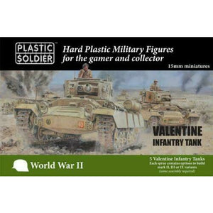 Plastic Soldier Company 15mm BRITISH VALENTINE TANK New - TISTA MINIS