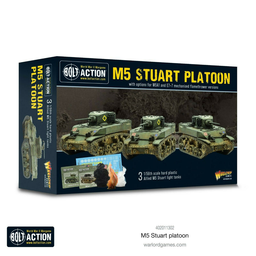 Bolt Action M5 Stuart platoon New - Tistaminis