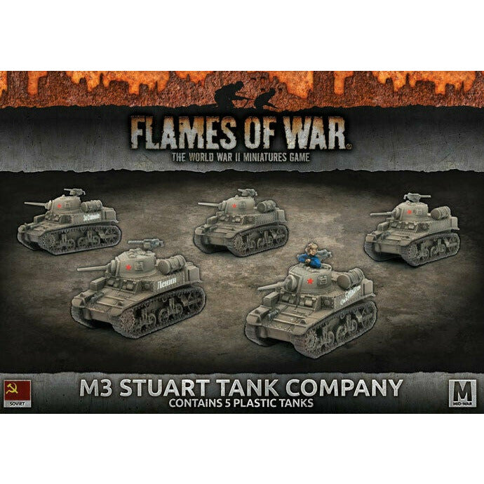 Flames of War Mid War Soviet M3 Stuart Company (x5 Plastic) New - TISTA MINIS