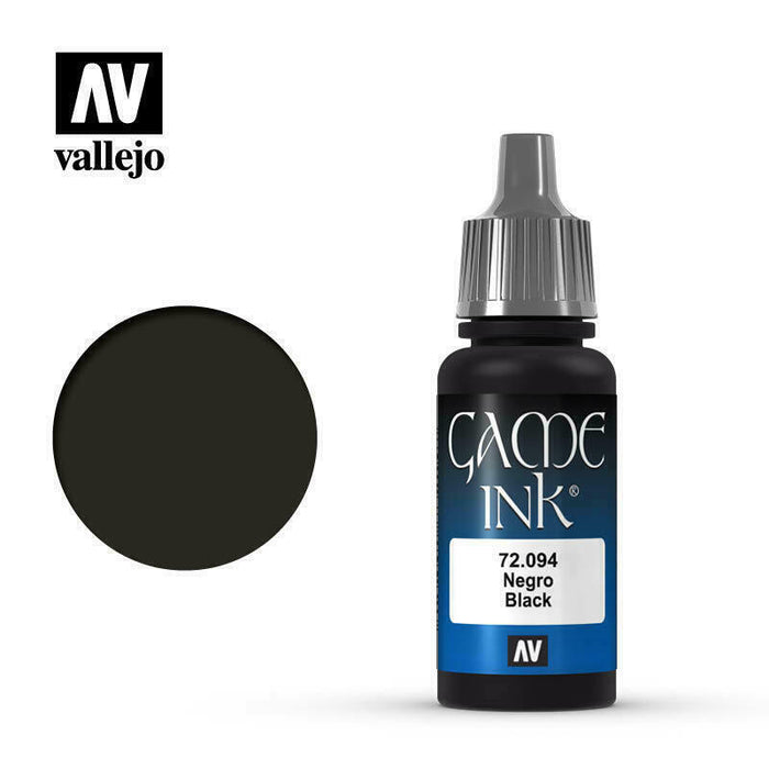 Vallejo Game Colour Paint Game Ink Black (72.094) - Tistaminis