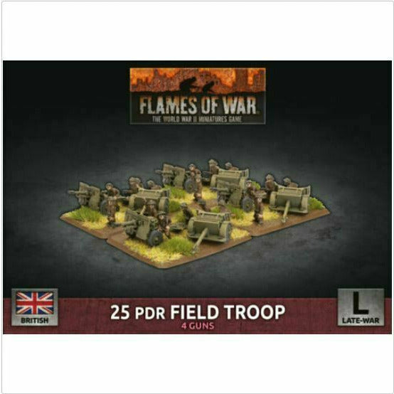 Flames of War British 25 PDR Field Troop New - TISTA MINIS