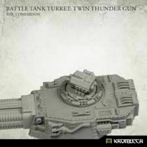 Kromlech Battle Tank Turret: Twin Thunder Gun (1) New - TISTA MINIS