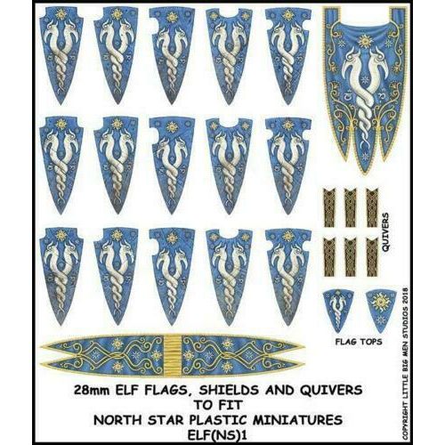 Oathmark Elf Banner and Shields 1 - Tistaminis